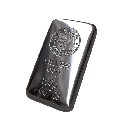 Lingote de Plata .999 100 gramos